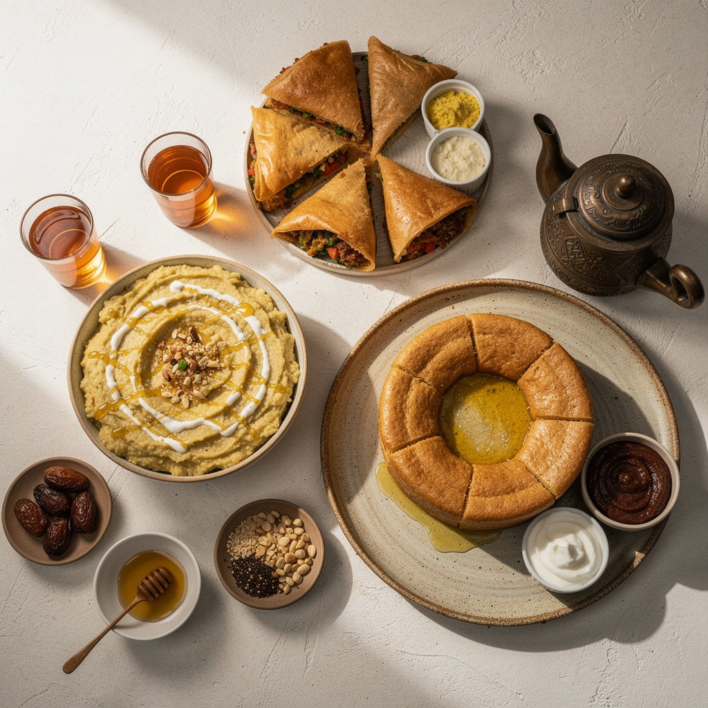 شعبيات أم فواز - أطباق الفطور الشعبي السعودي الأصيلة المعصوب والعريكة والمطبق